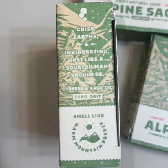 Dr. Squatch Limited Edition Men’s Natural Soap Alpine Sage BNWT 3 Bars - Picture 3 of 6